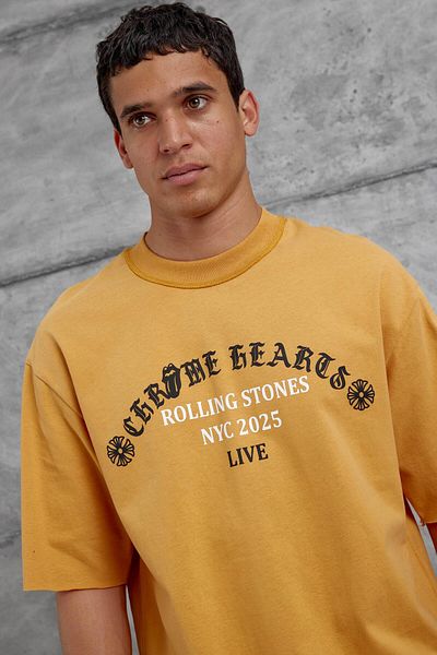 NOMARC Μουστάρδα Χειρόγραφο Rolling Stone Oversize Tshirt