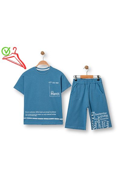 Albino ALBİNO 258-04-25 COSTUME BĂRBAȚI CU SHORT 2122 MARCH IMPRIMAT 9/12 ANI