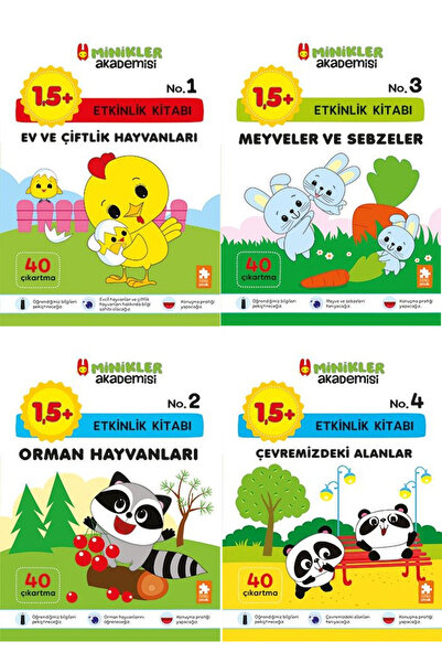 Eksik Parça Yayınları Little Academy 4 Book Set / House and Farm + Fruits.. +...