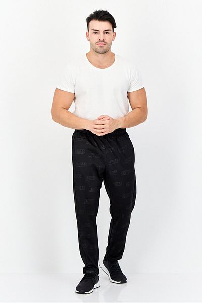adidas Men Sportswear Fit Brand Logo Training Track Pants, Black