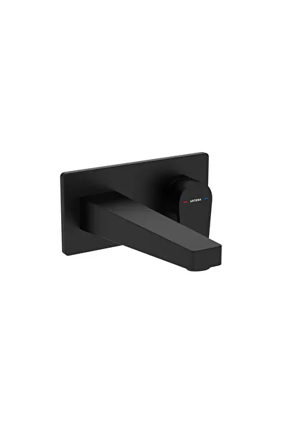 Artema Flow Square Concealed Sink Faucet (Surface Mounted Group) Matte Black A4318036