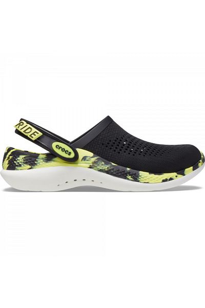Crocs Clogs Literide 360 Marbled Clog 43-44 Eu - M10/w12 Us Black - Black/citrus
