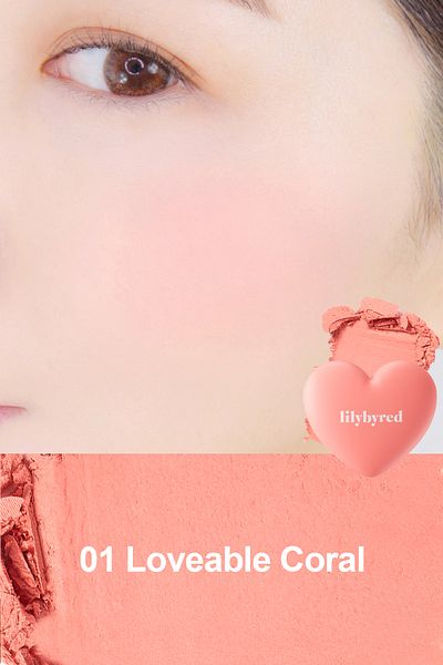 lilybyred Luv Beam Cheek / Single Powder Blush - 01 Loveable Coral