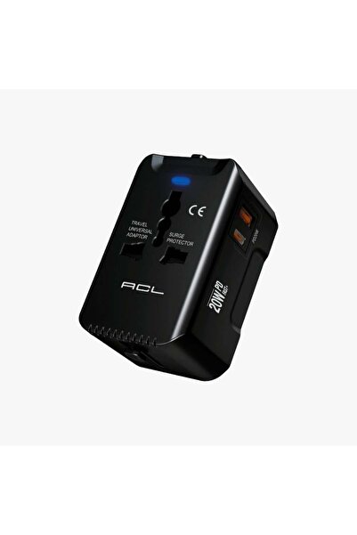 HZL Evrensel Eu Us Au Uk Priz Fiş Çevirici Dönüştürücü Seyahat Adaptörü 2 Type-c 1 Usb Çıkışlı Adaptör