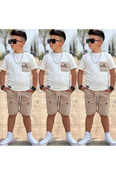 Miss Esilay Boutique Літній костюм з шортами для хлопчика