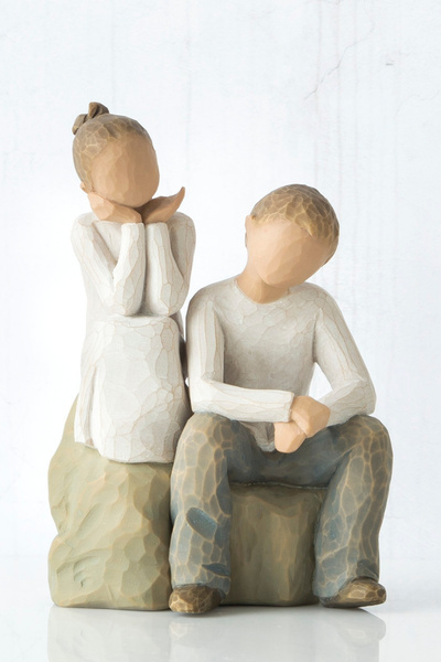 Willow Tree Brother & Sister - Erkek & Kız Kardeş Biblo