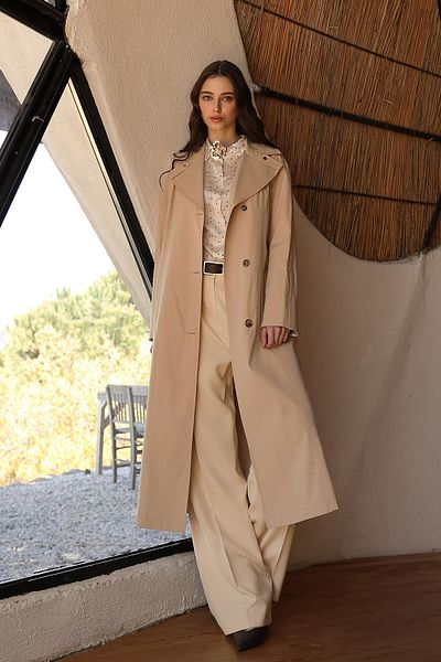 Olcay Trenci cu model leopard - Jumătate căptușit BEIGE 6713