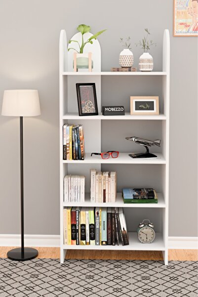 Limnizza 5 Raflı Kitaplık Çok Amaçlı Raf Ünitesi Dekoratif Düzenleyici Salon Ofis Genç Odası Çalışma Odası