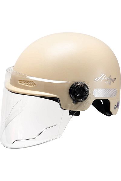 ACTION ONE Casca de protectie cu viziera Jump, 55-61 cm, reglabila, tan