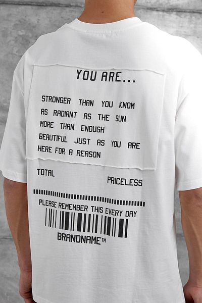 NOMARC Tricou oversize cu etichetă albă