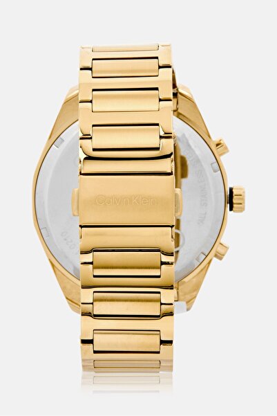 Calvin Klein Men 25200266 Stainless Steel Watch 44mm, Gold/black
