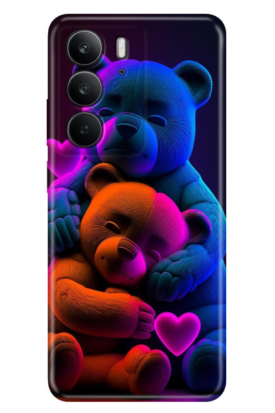 realme C75 Kılıf Tema Trendy Silikon Baskılı Bear Love