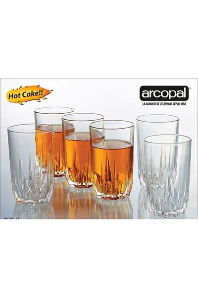 Arcopal كوب هوسارد H/B سعة 27 سل، مجموعة من 6 قطع