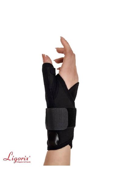 Ligorix Static Hand Wrist Splint Black Fabric Sizeless - Right