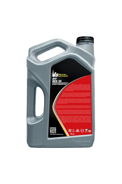 SAMER V8 German Lubricant, ATF DEX III Premium Automatic Transmission Fluid & Gear Oil - 4L