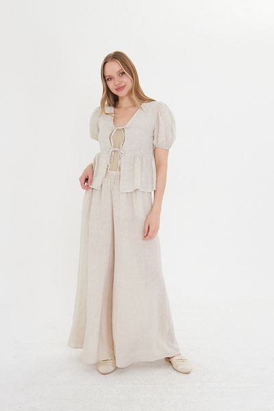 Ragazze Ventenni Linin Suit with Lace-Up Chest, Suitable for the Sea and Summer Season