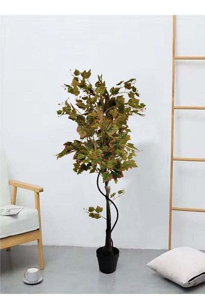DRAMA HOME Artificial decorative grape tree in a brown/black pot, 120 cm