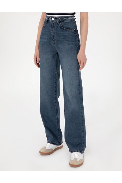 Pierre Cardin Indigo Waist Flare Fit Jean Trousers 50301305-Vr028