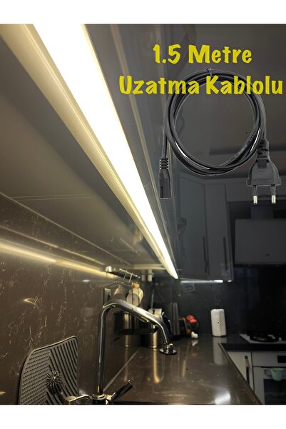 METZEK Mutfak Tezgah Ve Dolap Altı Led Işık Aydınlatma 60 Cm 3200k Renk Eklen...