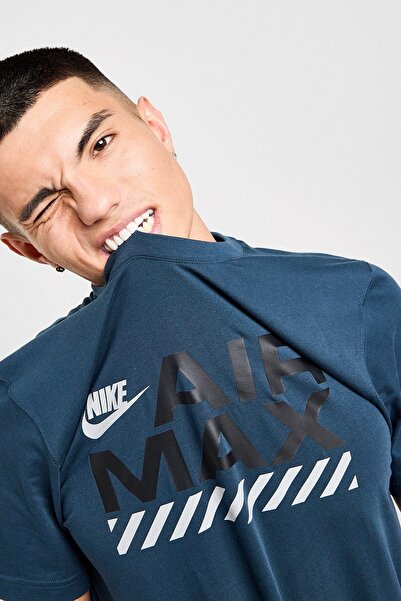 Nike Tricou pentru bărbați din bumbac Air Max Tricou din bumbac pentru bărbați Albastru petrol
