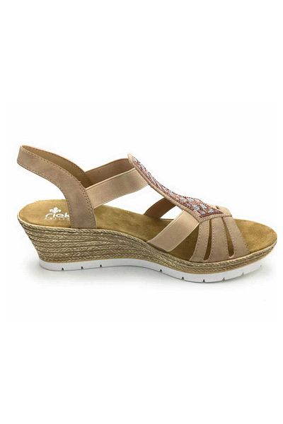 Rieker Plateau Sandalen ’für Damen In Rot’