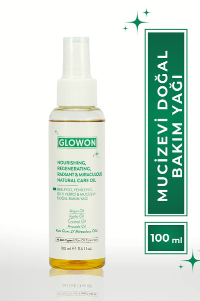 GLOWON Cilt Yenileyici Bitkisel Doğal Bakım Yağı 100 ml