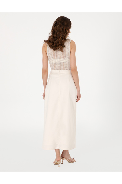 Pierre Cardin Ekru A Kesim Dokuma Etek 50301232-VR019