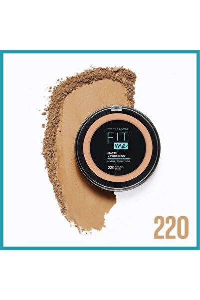 Maybelline New York "بودرة الوجه فيت مي مات آند بورليس من مايبيلين نيويورك، 220 بيج طبيعي، 12 جم "