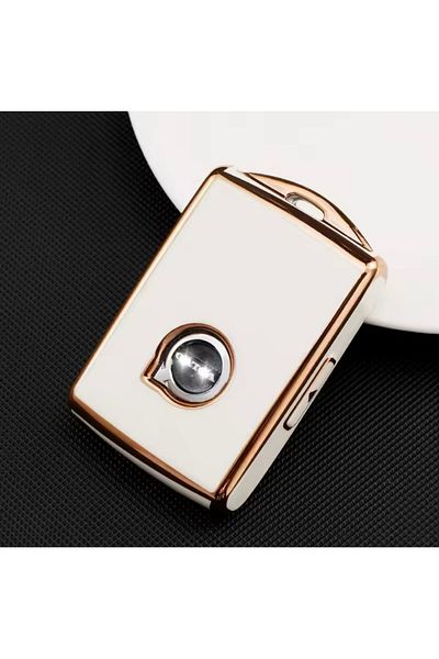 YıldızTuning Volvo Xc60 White-Gold Key Case 2021-2025