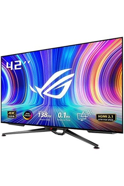 ASUS ASUS ROG Swift PG42UQ Gaming Monitor 42-inch 4K OLED UHD 3840 × 2160, 138 Hz, 0.1 ms, HDMI 2.1, Tru