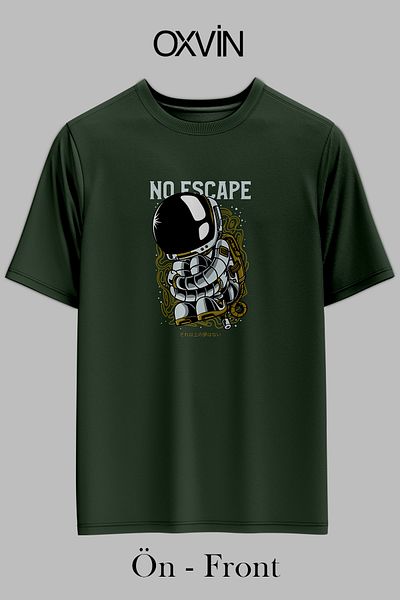 OXVİN Μπλουζάκι Unisex με στάμπα ASTRONAUT OVERSIZE (ΧΑΛΑΡΗ ΕΦΑΡΜΟΓΗ)