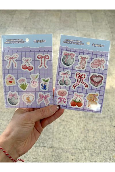 Planet Butik Ribbon Vibe 2 Sheet Sticker