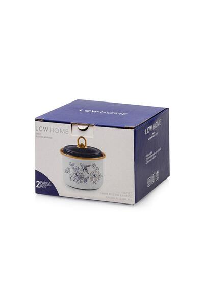 LC Waikiki جرة مينا مطبوعة بالزهور 13 سم (S5)