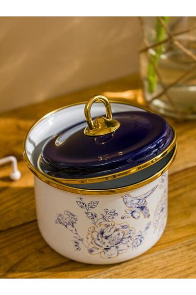 LC Waikiki جرة مينا مطبوعة بالزهور 13 سم (S5)