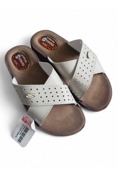 GEZER Γυναικείες Παντόφλες Gel Heel Massage Sole Cross Slippers