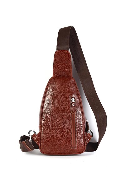 Aka Deri Shoulder Strap Crossbody Bag Brown 340 63