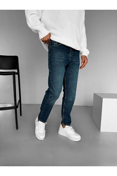 ablukaonline Ανδρικό τζιν παντελόνι Boyfriend Fit Navy Blue