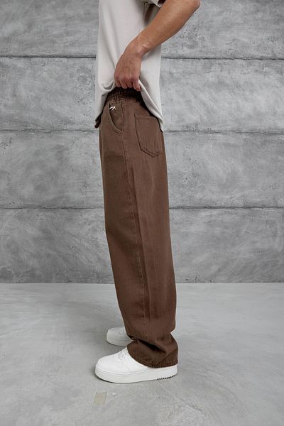NOMARC Καφέ W11 Loose Fit φαρδύ παντελόνι