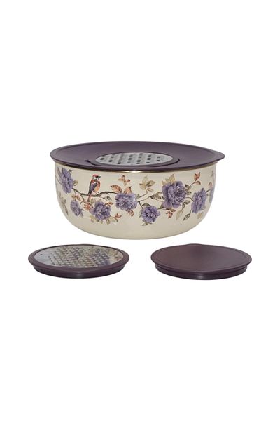 PR HOME Fiorella 5 Piece Mixing Bowl with Grater / Storage Container