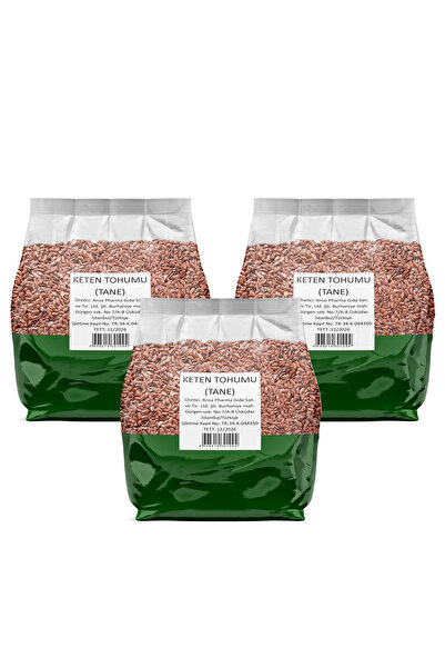 ansapharma Keten Tohumu 600 G 1. Kalite Tane 3'lü Ekonomik Paket Glutensiz