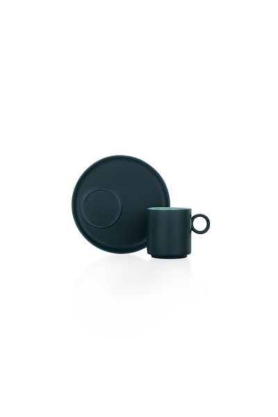 Schafer Aurora 6-Person Coffee Cup Set 12 Pieces-Dark Blue/Blue