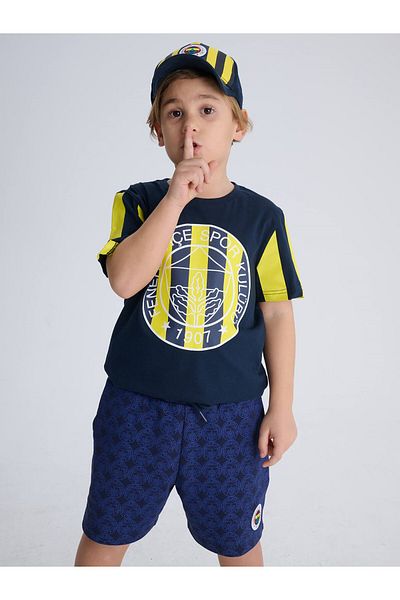 Fenerbahçe Colorful Logo Kids T-Shirt with Original Piece