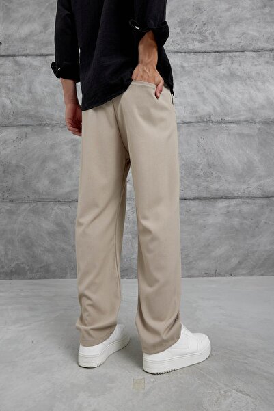 NOMARC Krem W11 Kumaş Baggy Pantolon