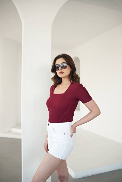 Fiori Μπλούζα με τετράγωνο γιακά