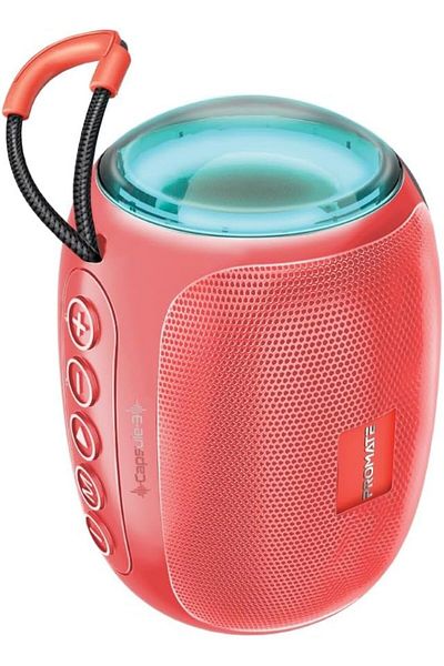 Promate LumiFlux Capsule 3 Speaker - Red