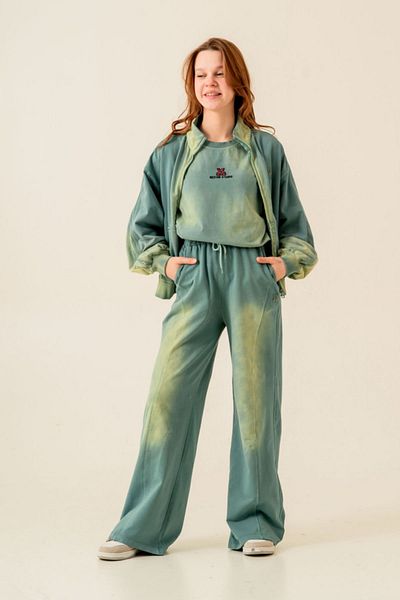 HAUSEkids 9-15 Years Premium Colorce Paris Girl's Suit-Acid Green