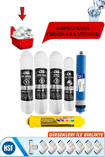 Liberty Binbir Çeşit Kapalı Kasa 12 Inç Su Arıtma Cihazı Filtresi 6 Aşamalı 8...