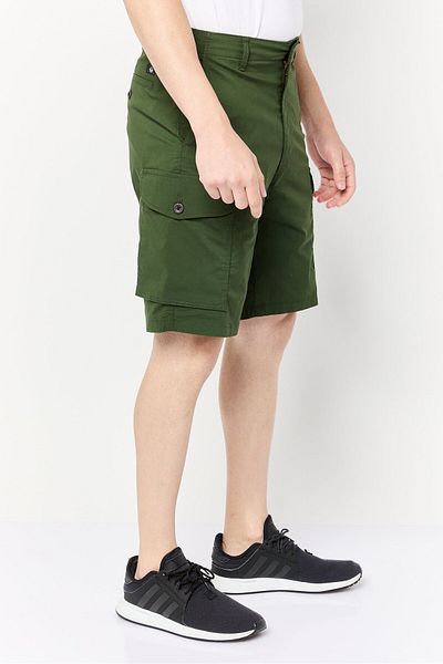 Dockers Men Relaxed Fit Plain Cargo Short, Dark Green