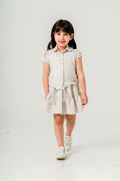 HAUSEkids 2-9 Years Leo Park Design Girl's Suit-Khaki