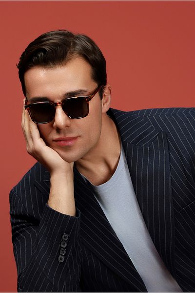 Kiğılı Bone Frame Men's Sunglasses with Uv400 Protection